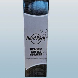 New In Box Hard Rock Cafe H2AUDIO Bluetooth Light Up Speaker Water Bottle